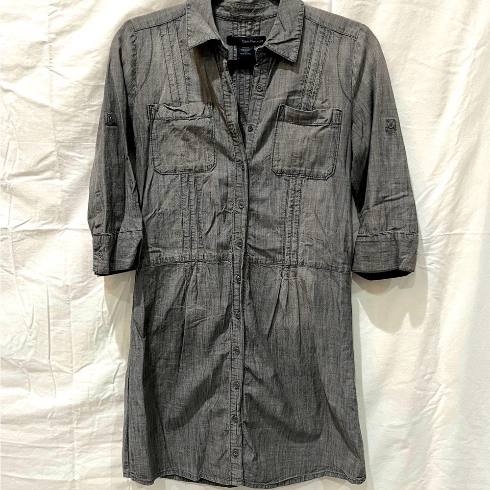 CK Calvin Klein Chambray Dress - Size Small